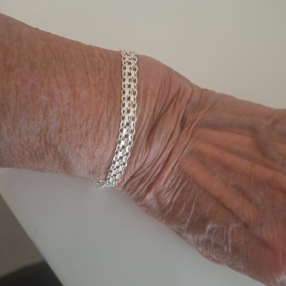 STERLING SILVER BRACELET - Picture 1 of 10